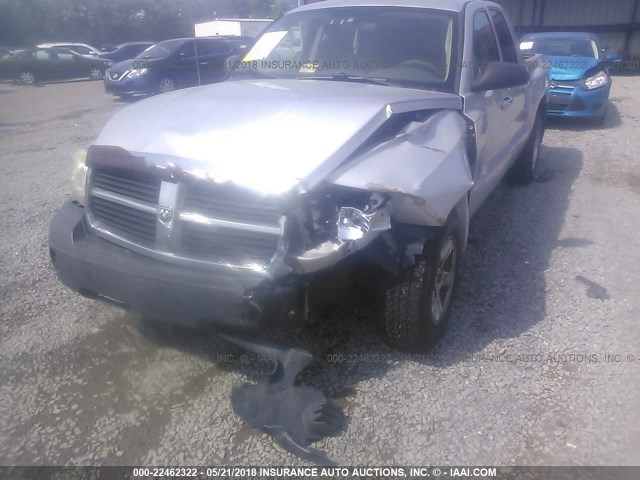 1D7HE28K67S107967 - 2007 DODGE DAKOTA QUAD/ST SILVER photo 6