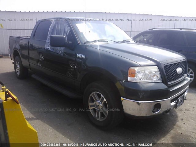 1FTPW14V76KC73801 - 2006 FORD F150 SUPERCREW მწვანე ფოტო 1