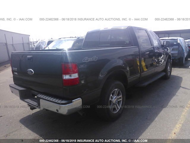 1FTPW14V76KC73801 - 2006 FORD F150 SUPERCREW მწვანე ფოტო 4