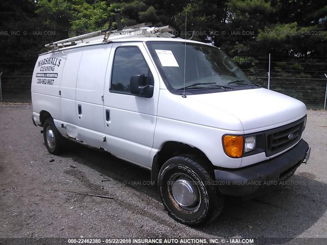 1FTNE24W74HA92040 - 2004 FORD ECONOLINE E250 VAN WHITE photo 1