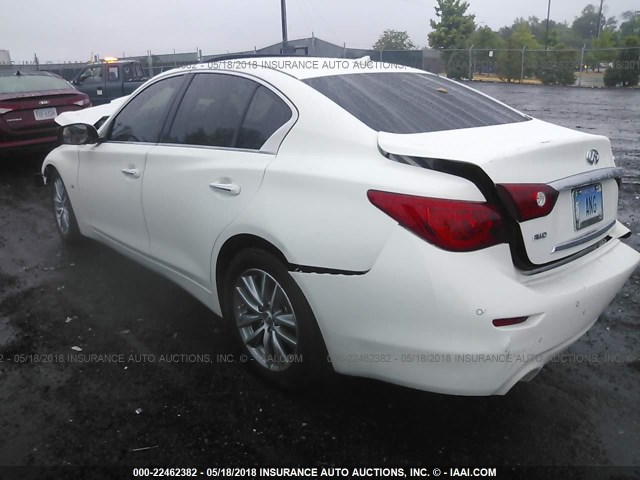 JN1BV7AR7EM687304 - 2014 INFINITI Q50 PREMIUM/SPORT WHITE photo 3