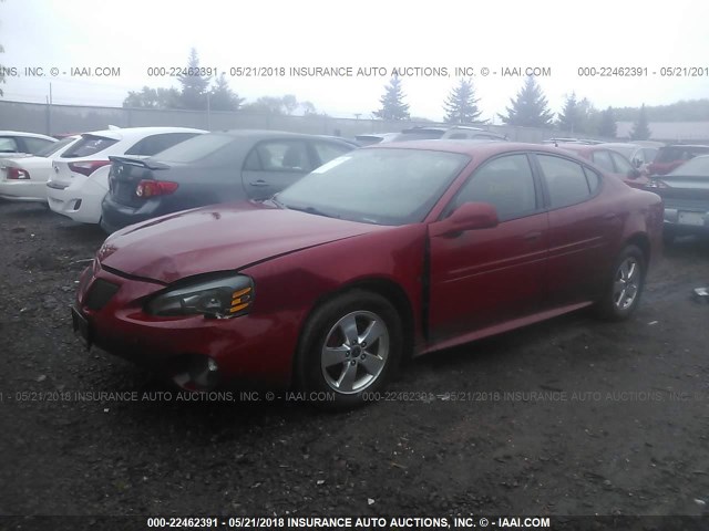 2G2WP552161247896 - 2006 PONTIAC GRAND PRIX RED photo 2