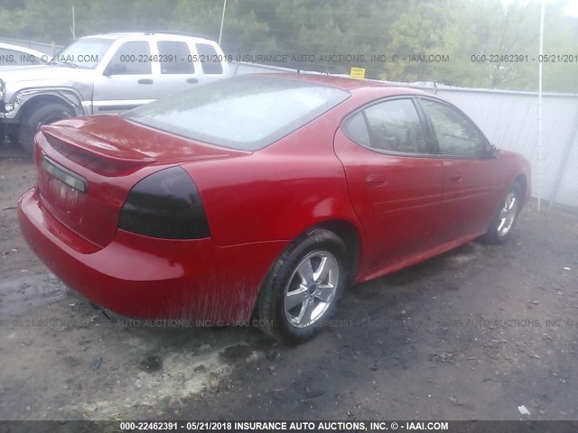 2G2WP552161247896 - 2006 PONTIAC GRAND PRIX RED photo 4