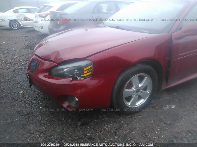 2G2WP552161247896 - 2006 PONTIAC GRAND PRIX RED photo 6