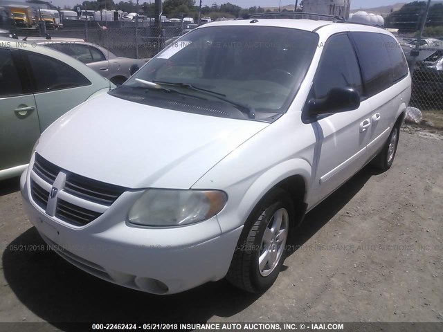 2D8GP44L57R296348 - 2007 DODGE GRAND CARAVAN SXT WHITE photo 2