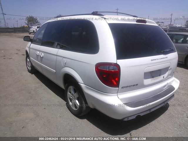 2D8GP44L57R296348 - 2007 DODGE GRAND CARAVAN SXT WHITE photo 3