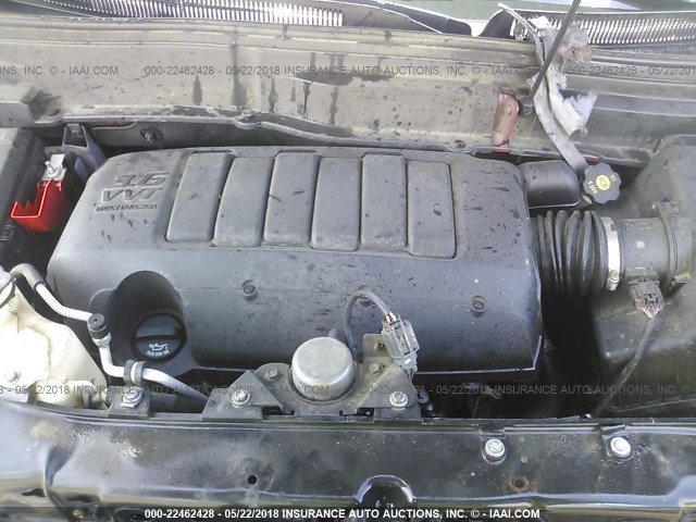 5GAKVBED0BJ242917 - 2011 BUICK ENCLAVE CXL მუქწითელი ფოტო 10