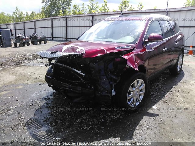 5GAKVBED0BJ242917 - 2011 BUICK ENCLAVE CXL MAROON photo 6