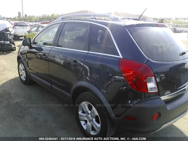 3GNAL2EK2ES668830 - 2014 CHEVROLET CAPTIVA LS BLUE photo 3