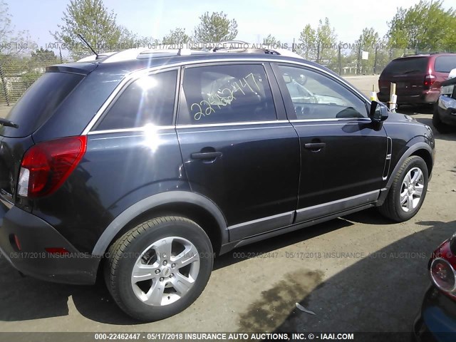 3GNAL2EK2ES668830 - 2014 CHEVROLET CAPTIVA LS BLUE photo 4