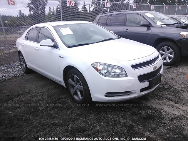 1G1ZF57569F186456 - 2009 CHEVROLET MALIBU HYBRID WHITE photo 1