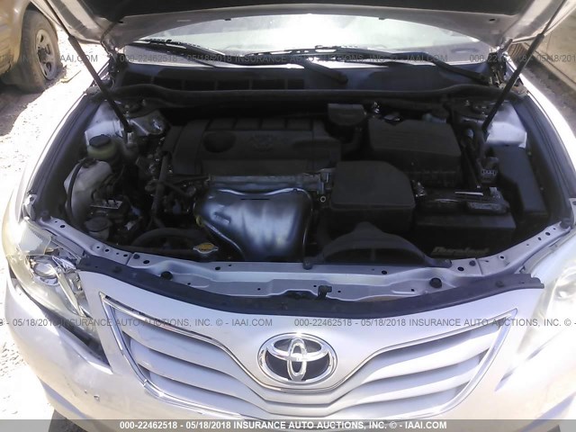 4T4BF3EK5BR193732 - 2011 TOYOTA CAMRY SE/LE/XLE SILVER photo 10