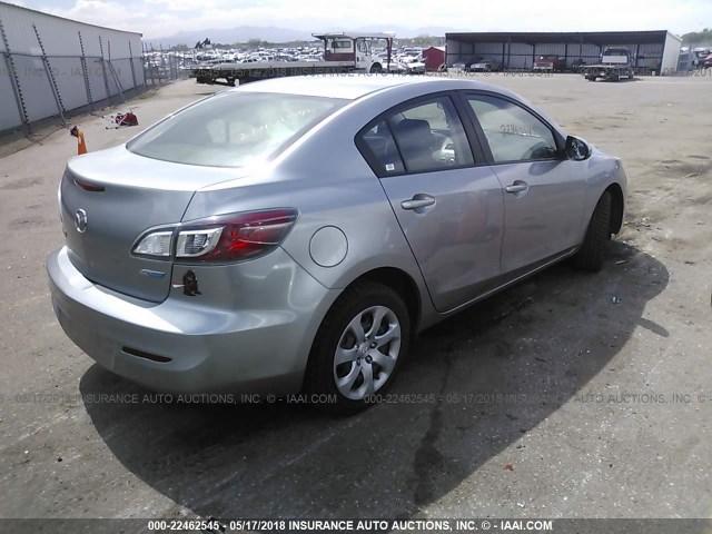 JM1BL1U7XD1771935 - 2013 MAZDA 3 I SILVER photo 4