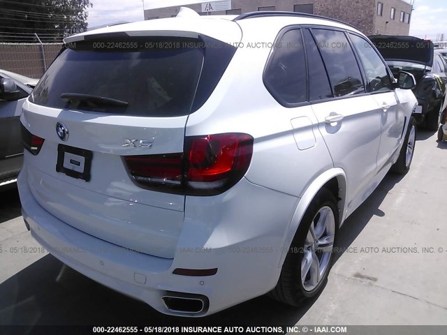 5UXKR0C54G0S92895 - 2016 BMW X5 XDRIVE35I WHITE photo 4