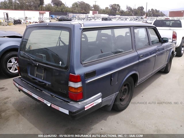 YV1AA8858M1900333 - 1991 VOLVO 240 SE Dark Blue photo 4