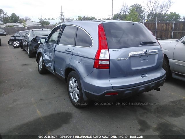 JHLRE48727C099949 - 2007 HONDA CR-V EXL BLUE photo 3