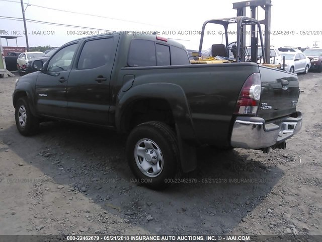 3TMJU4GN2CM137265 - 2012 TOYOTA TACOMA DOUBLE CAB PRERUNNER GREEN photo 3