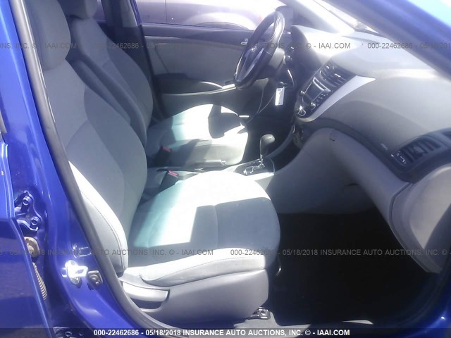 KMHCT4AE3CU133544 - 2012 HYUNDAI ACCENT GLS/GS BLUE photo 5