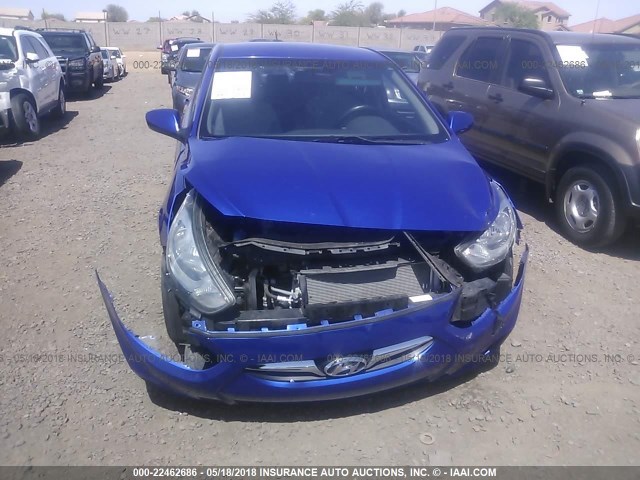 KMHCT4AE3CU133544 - 2012 HYUNDAI ACCENT GLS/GS BLUE photo 6