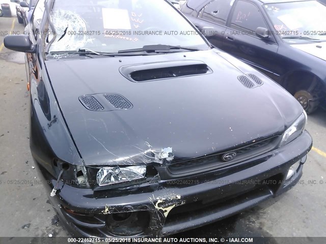 JF1GM6755WH400112 - 1998 SUBARU IMPREZA RS BLACK photo 6