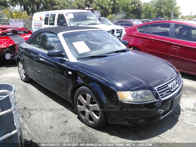 WAUDT48H55K015032 - 2005 AUDI A4 QUATTRO CABRIOLET BLACK photo 1