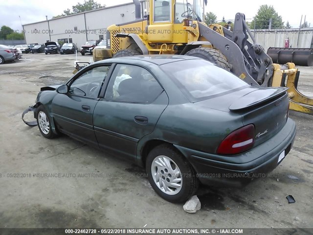 1P3ES47Y8WD674353 - 1998 PLYMOUTH NEON HIGHLINE/EXPRESSO GREEN photo 3