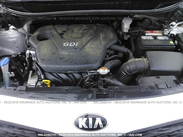 KNADM4A34E6386610 - 2014 KIA RIO LX SILVER photo 10