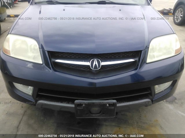 2HNYD18283H515406 - 2003 ACURA MDX BLUE photo 6