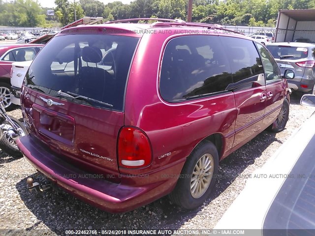 1C4GP64L9XB756488 - 1999 CHRYSLER TOWN & COUNTRY LIMITED RED photo 4