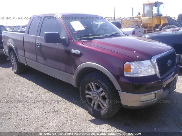 1FTPX12545NB15655 - 2005 FORD F150 MAROON photo 1