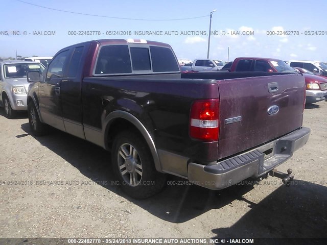 1FTPX12545NB15655 - 2005 FORD F150 MAROON photo 3