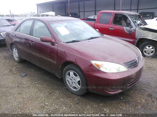 4T1BE32K72U031294 - 2002 TOYOTA CAMRY LE/XLE/SE 栗色 照片 1
