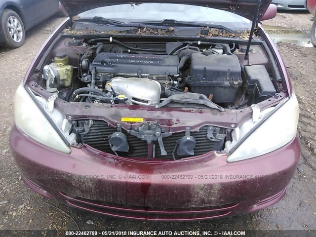 4T1BE32K72U031294 - 2002 TOYOTA CAMRY LE/XLE/SE 栗色 照片 10