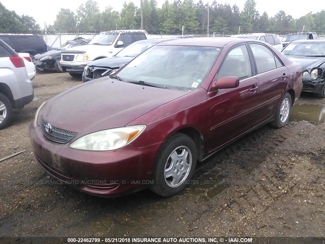 4T1BE32K72U031294 - 2002 TOYOTA CAMRY LE/XLE/SE 栗色 照片 2