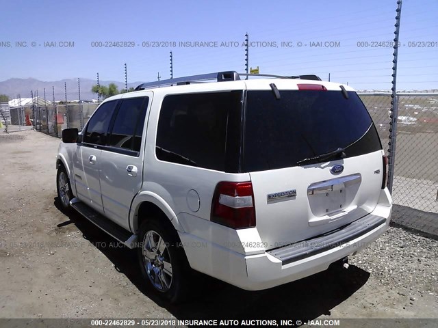 1FMFU19547LA68597 - 2007 FORD EXPEDITION LIMITED WHITE photo 3