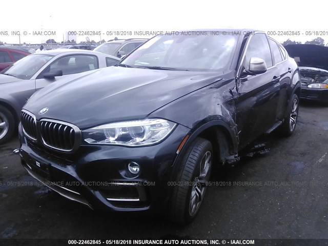 5UXKU0C52G0F92422 - 2016 BMW X6 SDRIVE35I BLACK photo 2