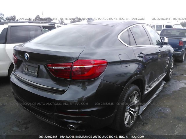 5UXKU0C52G0F92422 - 2016 BMW X6 SDRIVE35I BLACK photo 4