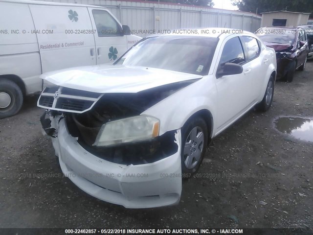 1B3LC46B09N561806 - 2009 DODGE AVENGER SE/SXT WHITE photo 2