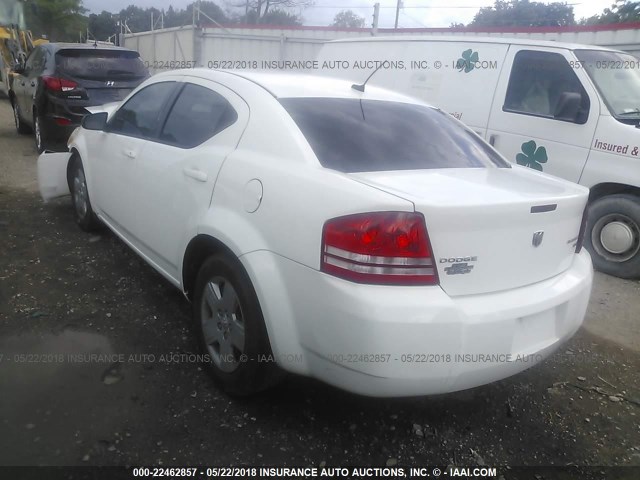 1B3LC46B09N561806 - 2009 DODGE AVENGER SE/SXT WHITE photo 3