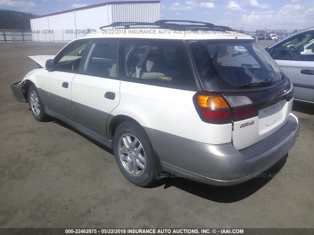 4S3BH675037609378 - 2003 SUBARU LEGACY OUTBACK AWP WHITE photo 3