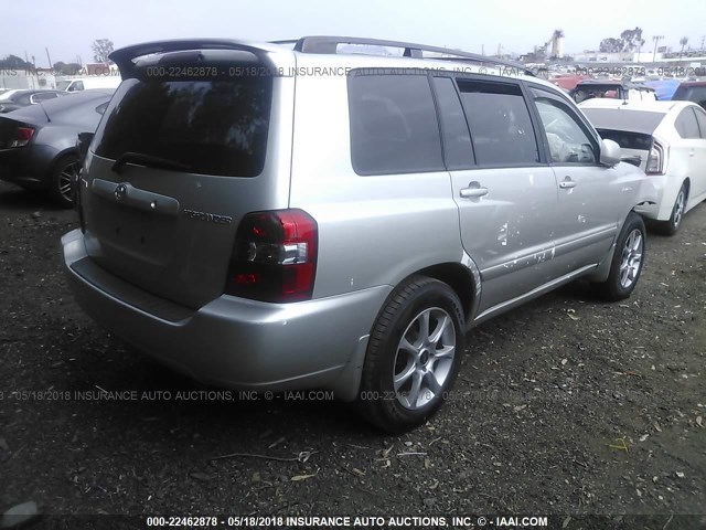 JTEDP21A850069747 - 2005 TOYOTA HIGHLANDER LIMITED SILVER photo 4