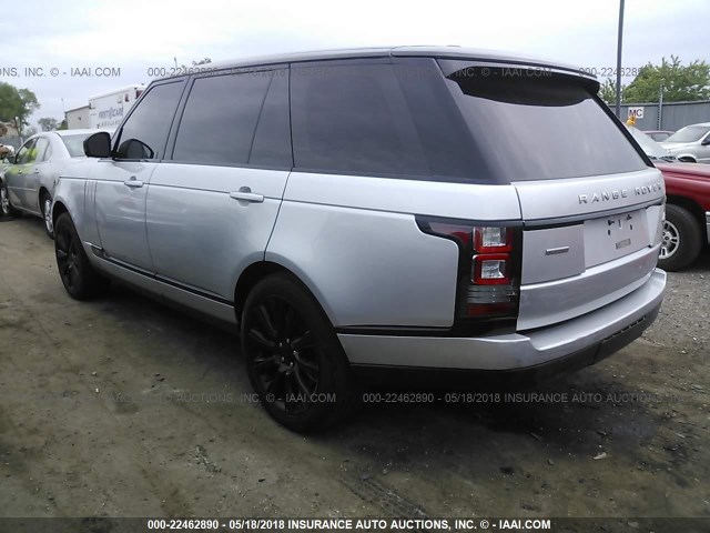 SALGS3TF5EA162887 - 2014 LAND ROVER RANGE ROVER SUPERCHARGED SILVER photo 3