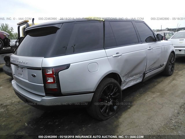 SALGS3TF5EA162887 - 2014 LAND ROVER RANGE ROVER SUPERCHARGED SILVER photo 4