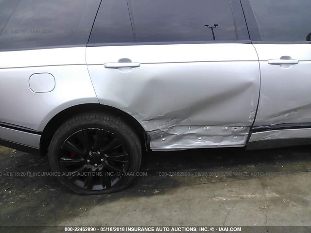SALGS3TF5EA162887 - 2014 LAND ROVER RANGE ROVER SUPERCHARGED SILVER photo 6