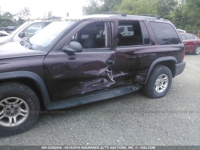 1D4HS38N63F584326 - 2003 DODGE DURANGO SPORT PURPLE photo 6