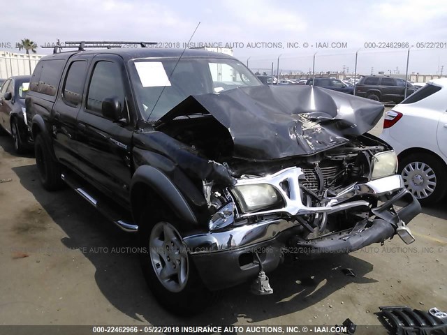5TEGN92N64Z401958 - 2004 TOYOTA TACOMA DOUBLE CAB PRERUNNER BLACK photo 1