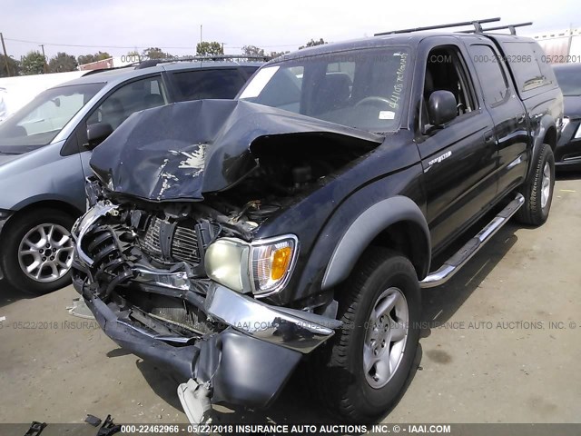 5TEGN92N64Z401958 - 2004 TOYOTA TACOMA DOUBLE CAB PRERUNNER BLACK photo 2