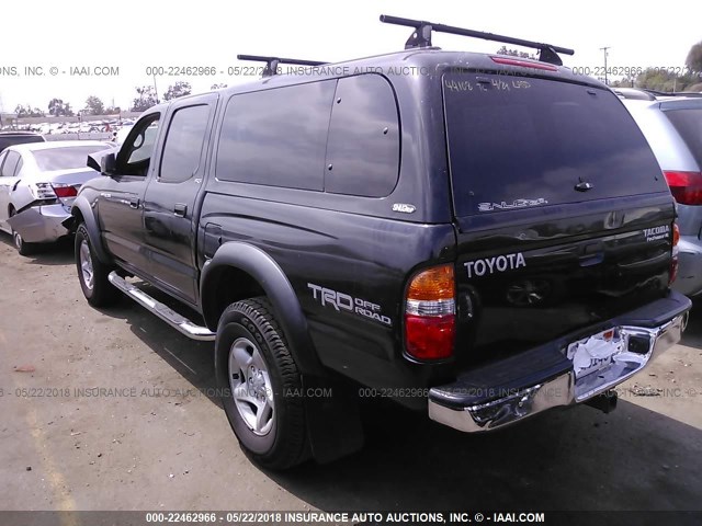 5TEGN92N64Z401958 - 2004 TOYOTA TACOMA DOUBLE CAB PRERUNNER BLACK photo 3