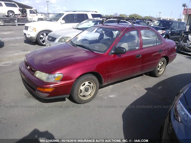 1NXBA02E0TZ442364 - 1996 TOYOTA COROLLA RED photo 2