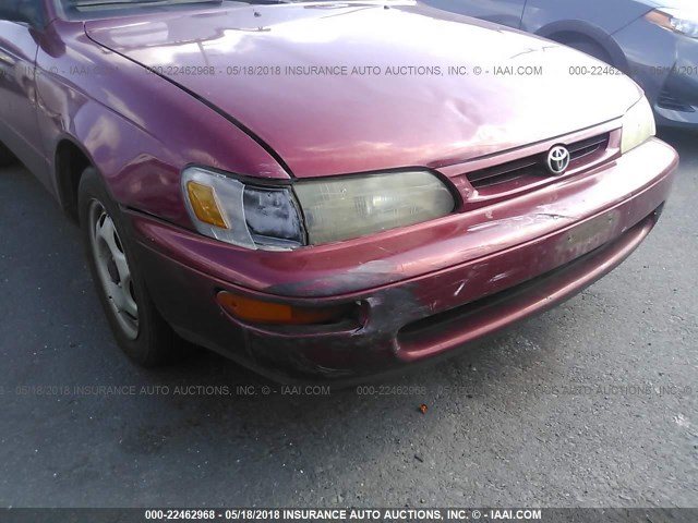 1NXBA02E0TZ442364 - 1996 TOYOTA COROLLA RED photo 6